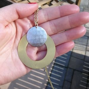 Fun geometric statement necklace